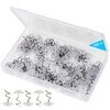 Lesnow Bedskirt Pins,Spiral Push Pins,Clear Heads Twist Pins,100pcs(0.75inch) Upholstery Tacks, Headliner Pins for Slipcovers and Bedskirts (100PCS)
