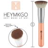 Foundation Brush, HEYMKGO Flat Top Kabuki Foundation Brush for Liquid Makeup, Professional Synthetic Makeup Brushes for Blending Liquid Powder or Cream Beauty Face Makeup Tools