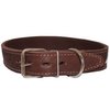 Dogs My Love Genuine Leather Reflective Dog Collar 26"x1.5" Brown Fits 18"-23" Neck