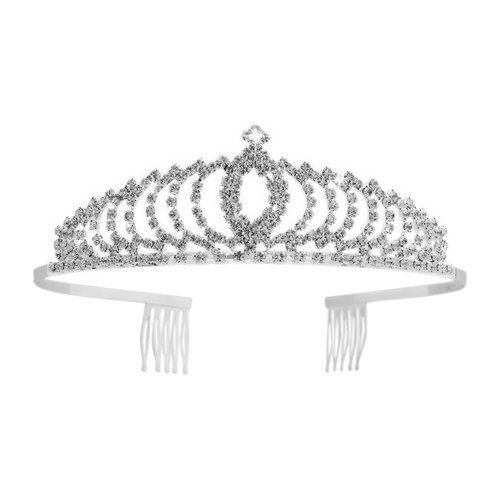 Tiana Crown, Fairy Godmother Rapunzel Costume Tiara for Women Princess Peach Bride Diaries - Vofler Silver Coronas para 15 Años Hair Accessories for Party Quinceanera Prom Wedding Birthday Girls