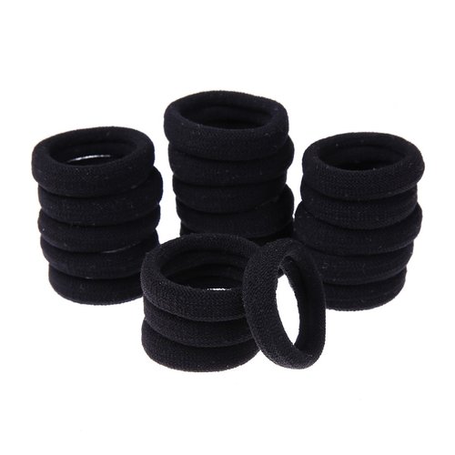 Miuance Baby Kids girls Small Size Hair ties No damage ouchless hair elastics No Crease Ponytail holders Tiny Soft elastic rubber bands,Black 120 PCS