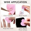 Embagol Eyelash Extension Glue Wipes 200 PCS Lint Free Nail Wipes Non-Woven Fabric Lash Glue Wipes Nail Polish Remover Wipes for Lash Extension Supplies (Pink)