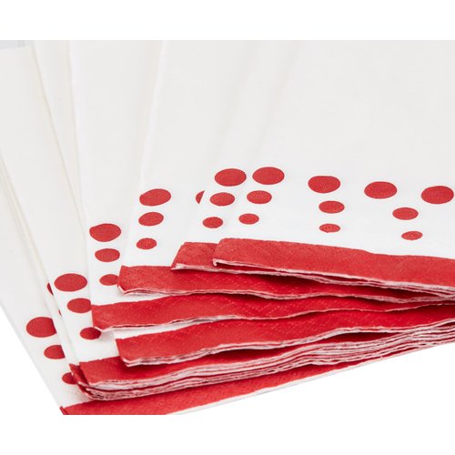 Creative Converting Paper Lunch Luncheon Napkins, 6.5" x 6.5", Ruby Red