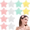 24 PCS Fluffy Star Hair Clips Yellow Star Hairpins Star Hair Clips Cute Hair Clips Fluffy Fuzzy Hair Clips Soft & Anti-slip Hair Decor Portable Small Hair Clips Y2k Accessories for Women