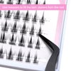 DSLONG Manga Lashes Natural Look Individual Lash Wispy Silky Anime Eyelashes Cluster Japanese Cosplay False Eyelashes Reusable, Look Like Extensions DIY At Home (White Moonlight)