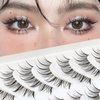 Anime Lashes With Clear Band Korean Lashes 13mm Natural Manga Look Eyelashes Wispy Anime Eyelashes 10 Pairs False Lashes Japanese Korean Natural Lashes Asian Lashes by Obeyalash