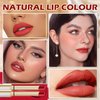 CAHIUYOA 2PCS Red Matte Lipstick Set for Women Natural Velvet Matte Lipstick Moisturizing Long Lasting Lip Gloss Non-Stick Cup Lip Stick Makeup - 03 True Red