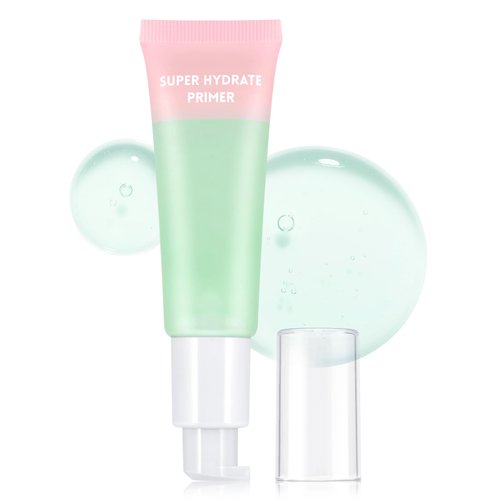 Boobeen Green Face Primer, Hydrating & Gel-Based Face Primer, Moisturizing Makeup Base, Long Lasting & Smoothing Matte Foundation Cream