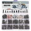 RC Screw Kit 643 PCS RC Car Parts Hardware Fasteners Assortment for Traxxas Axial Redcat HPI Arrma Losi 1/8 1/10 1/12 1/16 Scale RC Crawler Truck Car Buggy Short Course Car Track Car