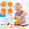 Magic4U Kids Tool Set, 52PCS Toddler Tool Set with Electric Drill Toy & Kids Tape Measure, Pretend Play Construction Toys Costume with Kids Tool Belt, Toy Tool Bag for Boy Girls Age 3-8