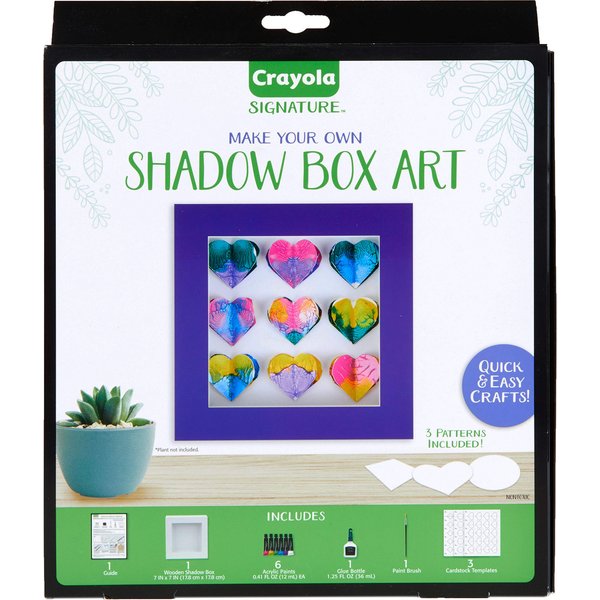 Crayola DIY Shadow Box, Personalized Picture Frame Kit, for Mom, 13 Pcs