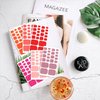 WOKOTO 20 Sheets Toenails Nail Polish Stickers Full Nail Wraps for Women Red Nail Art Sticker Self Adhesive Nail Gel Stickers for Toes Nail Color Strips with Nail File Nail Polish Wraps for Toenails