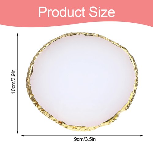 Abeillo Resin Nail Art Palette, Nail Polish Palette Nail Painting Mixed Color Palette Gilded Edge Nail Art Color Mixing Tray DIY Nail Gel Makeup Display Board Pallet for Nail Art