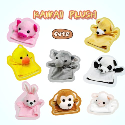 Cute Sheep Hand Puppets (1 Pack) for Kids, Toddlers and Adults, Farm Animals Plush Toys, Sheep Stuffed Animals Interactive Toys, Hand Puppet for Party Favors, Birthday, Teacher Student Award