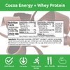 UCAN Energy + Whey Protein Powder - 19g Per Serving with Amino Acids EAAs & BCCAs - Keto Protein Powder - No Added Sugar, Gluten-Free - Cocoa - 12 Servings