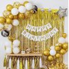 2PCS Party Decoration Backdrop 3.28 * 6.56 Feet Foil Fringe Curtain Tinsel Streamer Photo Backgrounds Hanging Decorations for Baby Shower Gender Reveal Birthday Wedding Themed Party Supplies Gold