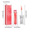 Magic Color Changing Lip Oil V2, Big Brush Moisturizing Lip Glow Oil, Hydrating Lip Gloss Warm Change Moisturizing Lip Gloss, Long Lasting & Nourishing Lip Glow Oil Non-sticky Primer Lip Tint (Red)