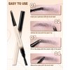 Retractable Eyebrow Definer Pencil with Spoolie, Dark Brown, Waterproof Long Lasting Brow Pencil, Soft Textured, Angled Tip Applicator for Natural-Looking Brows, Eyebrow Filler Pen Makeup for Women-01