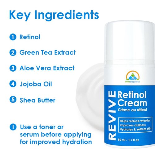 Retinol Cream for Face - Best Skin Moisturizer for Face & Neck | Helps With Dry Skin, Firmness & Skin Tone | Made with 1% Retinol (1.7 fl.oz/50 ml)
