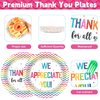 Naozinebi 48PCS Thank You Plates We Appreciate You Party Supplies Appreciation Tableware Thankful Plate Disposable Paper Plate for Teacher Doctor Staff Congratulation Graduate Party Favors 6.7*6.7inch