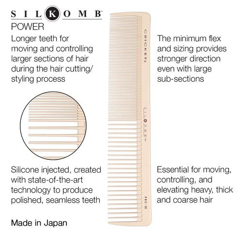 Cricket Silkomb Pro 30 Power Hair Comb Professional Stylist Combs for Hair Cutting, Color, Detangling, Styling, All Hair Types