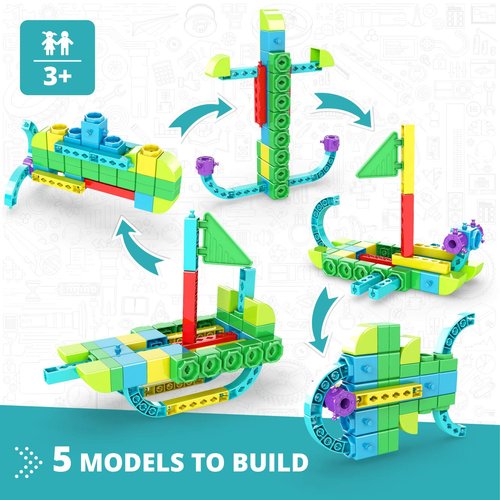 Engino STEAM Labs Learning about Sea Adventures Building Block & Construction Toy for Ages 3+