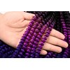 2 Pack Spring Twist Ombre Colors Bomb Twist Crochet Braids 8 inch Fluffy Soft Jamaican Bounce Synthetic Braiding Hair Extensions 30Strands/pack(8", T1B/Purple/Blue)