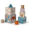 Mary Meyer Leika Wooden Toys Nesting & Stacking Blocks Montessori Toys for 18+ Months Old Toddler Preschool Gifts, 3.5 x 13.5-Inches, Woodland Animals