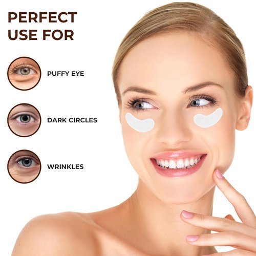 Hydrothotics Under Eye Patches for Dark Circles, 06 Gel Eye Masks for Puffy Eyes Undereye Bags Wrinkles - Birthday Gifts for Mom - Free Self Care
