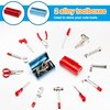 Aoriher 23 Pieces 1:12 Miniature Dollhouse Tools Dollhouse Metal Repair Tool Miniature Scene Model Work Tools with 2 Tin Boxes for Dollhouse Decoration Child Pretend Toy DIY Crafts Ornament