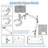 QYILUARE Action Figure Stands,Assembly Required 6 Pcs Action Figure Display Holder Base Doll Model Support Stand Compatible with SHF HG RG SD Gundam 1/44,Clear