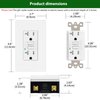 Greencycle GFCI Outlet 20 Amp,3PK Gfi Electrical Outlet 20 Amp,Outdoor Gfci Outlet 20 Amp Weather Resistant with LED Indicator,Screws Included,Residential and Commercial Grade, ETL(White,3PK)