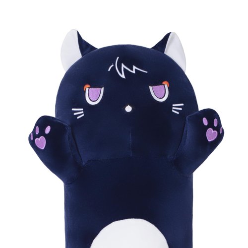 Yeqivo Cat Stuffed Animal Soft Long Plush Cat Pillow Cute Cat Long Stuffed Animals Soft Cat Plushies, Purple Kitten Plush for Kids Girlfriend(70cm/27.5inch)