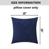 Home Brilliant Striped Corduroy Decorative Pillow Covers 18x18 Throw Pillows for Couch Set of 2 Accent Pillowcase Cushion Cover for Chair, 18 x 18 inch, Navy Blue