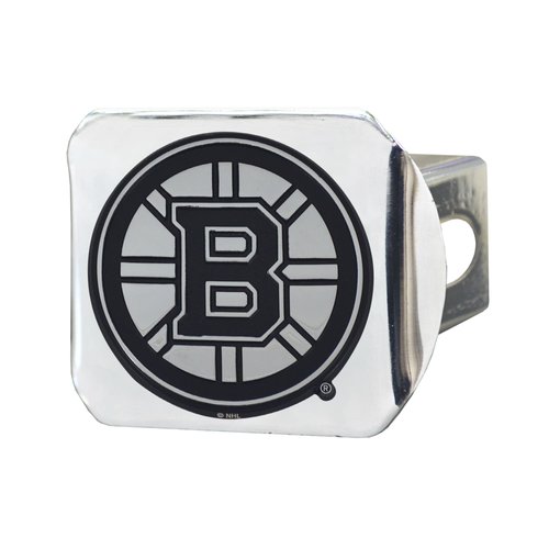 FANMATS 15143 Boston Bruins Chrome Metal Hitch Cover with Chrome Metal 3D Emblem