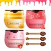 Bee Lip Balm Honey Pot,3 PCS Strawberry&Honey&Watermelon Lip Sleeping Mask,Hydrating Prevention Dry and Cracked Lip Scrubs Exfoliator Lip Care,Moisturizing Lip Mask Overnight Reduces Lip Lines