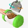 grwSEXabc Enhanced Dog Treat Dispenser Slow Enrichment Dispenser Food Puzzles Ball Interactive Chase Training Toys for Small Puppy Cat Bunny Hamster Pet Pig (Green)