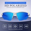 DEAFRAIN Sports Polarized Sunglasses for Men Women Cycling Running Fishing Baseball Driving White Glasses UV400 Protection