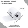BAM POS Thermal Receipt Paper - BPA Free, Shrink Wrapped Rolls - Compatible With Clover Mini, Mobile, First Data FD130, FD50, FD55, Verifone Omni 3200, 3210, 3300 - Pack of 10 Rolls