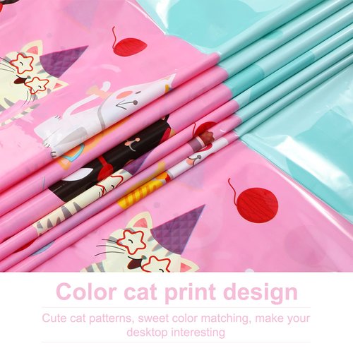 3 PCS Cat Tablecloth for Birthday Party Cat Themed Table Cover Decorations Cat Birthday Party Supplies Pink Tablecloth Kitten Decorations for Kids and Pet Birthday 54 x 108 Inch