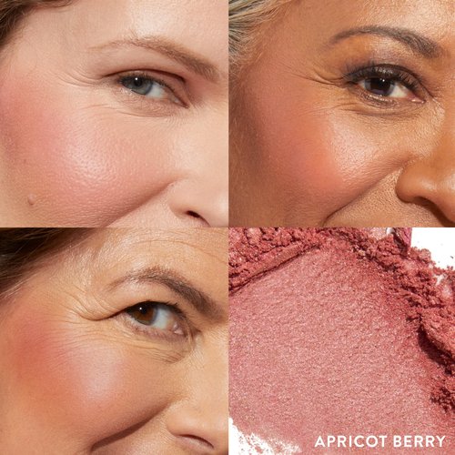 LAURA GELLER NEW YORK Baked Blush-n-Brighten Marbleized Blush - Apricot Berry & Angled Blush Brush 2pc Set