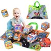 9PCS Soft Car Toys for 1-3 Year Old Boys and Girls, Infant Plush Car Toys with Playmat Map and Storage Bag, Ideal 1st Birthday Gifts for Toddler Boys Aged 6-18 Months