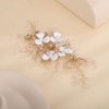 Denifery Flower Headpiece for Wedding Princess Flower Pearl Wedding Comb Rhinestone Hair Comb for Women Toddler Wedding Party Photography