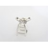Generic Tiny small silver tone bow shaped metal hair claw clip