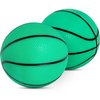 Botabee Glow in The Dark Basketball, Pack of 2 - Mini Basketball Toys for Indoor or Outdoor Play - Soft, Lightweight, Easy Grip and Durable Design - Ideal for Nighttime Fun - Green, 5-Inch Diameter