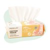 POMPOM LIFE Disposable Face Towel, Ultra Soft Thick Wash Cloths for Adults and Baby, 100% Cotton Dry Wipes for Washing and Drying, 100 Count Facial Tissue for Cleansing, Skincare, Makeup Remover