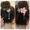 Flower Ponytail Hair Claws Clip French Style Hair Accessories Non Slip Jaw Banana Hair Clip for Women Girls Hair Barrette 2PCS