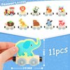 LovesTown 11PCS Magnetic Wooden Animals Train Set, Montessori Toys for Toddlers Toys for Preschool Learning Activities Birthday Kids Boys Girls