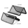 Golden Pearl Black Metal Mesh Business Card Holder Desk Business Card Organizer for Desk Office Name Card with 50 Name Card Capacity-6pcs
