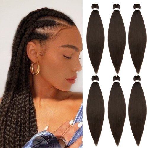 Easy Braid Crochet Hair Pre Stretched Braiding Hair Extensions Hot Water Setting Braiding Hair Ya...